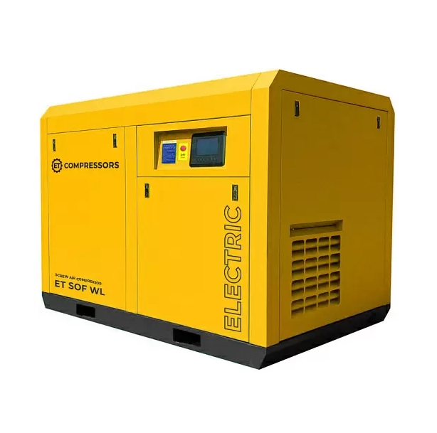 Безмасляный винтовой компрессор с частотным регулированием производительности и двигателем на постоянных магнитах ET-Compressors с водяным впрыском ET SOF WL 75 VS PM W 10 бар - интернет-магазин промышленного оборудования «Дюкон»